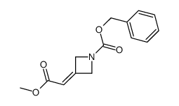 3-(2-甲氧基-2-氧亚乙基)氮杂环丁烷-1-羧酸苄酯结构式