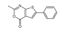 2-甲基-6-苯基-噻吩并[2,3-d][1,3]噁嗪-4-酮结构式