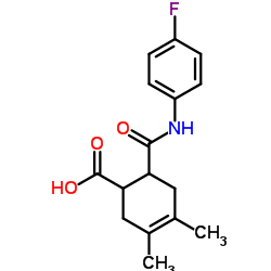 6-[(4-Fluorophenyl)carbamoyl]-3,4-dimethyl-3-cyclohexene-1-carboxylic acid Structure