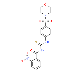 N-({[4-(4-morpholinylsulfonyl)phenyl]amino}carbonothioyl)-2-nitrobenzamide结构式