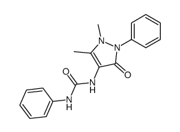 1-(1,5-dimethyl-3-oxo-2-phenyl-2,3-dihydro-1H-pyrazol-4-yl)-3-phenyl-urea结构式