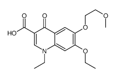 3-Quinolinecarboxylic acid, 7-ethoxy-1-ethyl-1,4-dihydro-6-(2-methoxye thoxy)-4-oxo- Structure