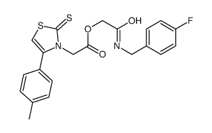 [2-[(4-fluorophenyl)methylamino]-2-oxoethyl] 2-[4-(4-methylphenyl)-2-sulfanylidene-1,3-thiazol-3-yl]acetate Structure