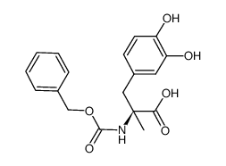 (S)-N-carbobenzyloxy-3-(3,4-dihydroxyphenyl)-2-methylalanine结构式