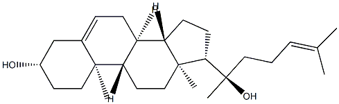 (20R)-Cholesta-5,24-diene-3β,20-diol结构式