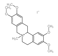 2,3,10,11-Tetramethoxy-7-methyl-5,8,13,13a-tetrahydro-6H-isoquino(3,2-a)isoquinolinium结构式