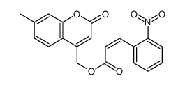 (7-methyl-2-oxochromen-4-yl)methyl 3-(2-nitrophenyl)prop-2-enoate结构式