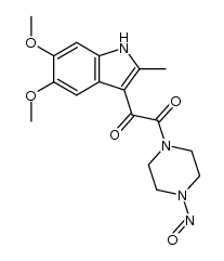 1-[(5,6-dimethoxy-2-methyl-indol-3-yl)-oxo-acetyl]-4-nitroso-piperazine Structure