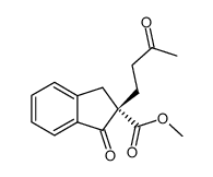 methyl (S)-2,3-dihydro-1-oxo-2-(3-oxobutyl)-1H-indene-2-carboxylate Structure