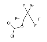 1-bromo-2-(dichloromethoxy)-1,2,3,3-tetrafluorocyclopropane结构式