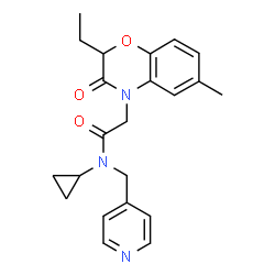 4H-1,4-Benzoxazine-4-acetamide,N-cyclopropyl-2-ethyl-2,3-dihydro-6-methyl-3-oxo-N-(4-pyridinylmethyl)-(9CI) Structure