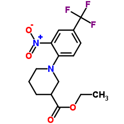 ETHYL 1-[2-NITRO-4-(TRIFLUOROMETHYL)PHENYL]PIPERIDINE-3-CARBOXYLATE picture