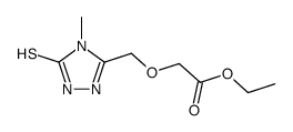 (4-methyl-5-thioxo-4,5-dihydro-1H-[1,2,4]triazol-3-ylmethoxy)-acetic acid ethyl ester结构式