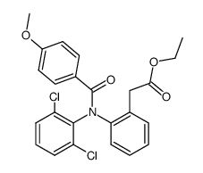 {2-[(2,6-Dichloro-phenyl)-(4-methoxy-benzoyl)-amino]-phenyl}-acetic acid ethyl ester结构式