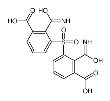 2-carbamoyl-3-(2-carbamoyl-3-carboxyphenyl)sulfonylbenzoic acid Structure