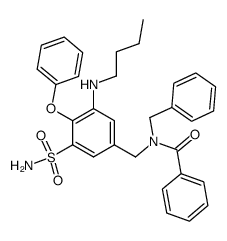 N-Benzyl-N-(3-n-butylamino-4-phenoxy-5-sulfamylbenzyl)-benzamide Structure