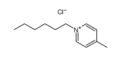 N-hexyl-4-metylpyridinium chloride structure