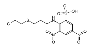 2-[3-(2-Chloro-ethylsulfanyl)-propylamino]-3,5-dinitro-benzenesulfonic acid Structure