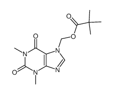 2,2-dimethyl-propionic acid 1,3-dimethyl-2,6-dioxo-1,2,3,6-tetrahydro-purin-7-ylmethyl ester Structure