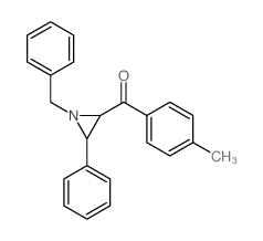 Methanone,(4-methylphenyl)[(2R,3S)-3-phenyl-1-(phenylmethyl)-2-aziridinyl]-, rel-结构式