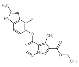 4-[(4-Fluoro-2-methyl-1H-indol-5-yl)oxy]-5-methylpyrrolo[2,1-f][1,2,4]triazine-6-carboxylic acid ethyl ester picture