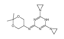 4,6-Di(aziridin-1-yl)-N-(2,2-dimethyl-1,3-dioxan-5-yl)-1,3,5-triazin-2-amine结构式