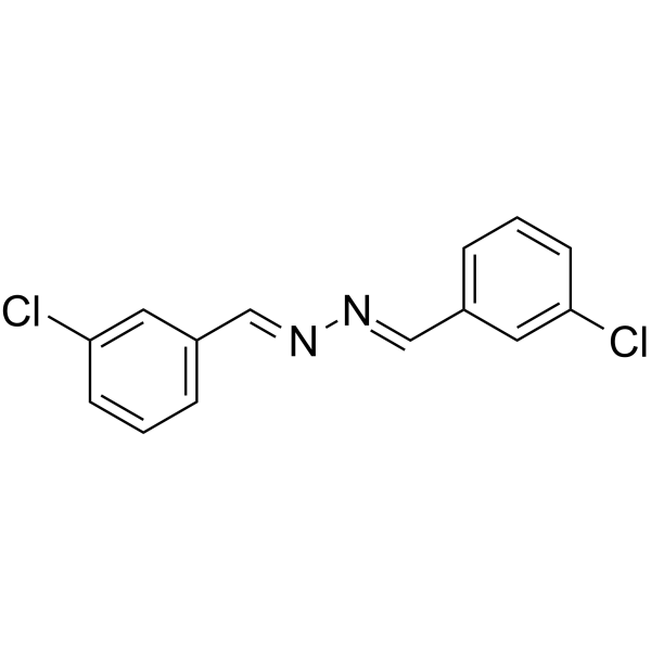 Benzaldehyde,3-chloro-, 2-[(3-chlorophenyl)methylene]hydrazone structure