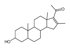 3-β-Hydroxy-16-methyl-5α-16(17)-pregnen-20-on结构式