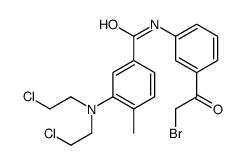 3-[Bis(2-chloroethyl)amino]-3'-(bromoacetyl)-4-methylbenzanilide Structure