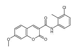 N-(3-chloro-2-methylphenyl)-7-methoxy-2-oxochromene-3-carboxamide Structure