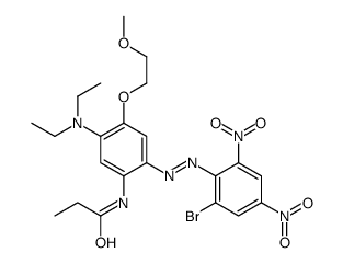 N-[2-[(2-Bromo-4,6-dinitrophenyl)azo]-5-(diethylamino)-4-(2-methoxyethoxy)phenyl]propanamide结构式