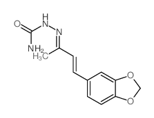 (4-benzo[1,3]dioxol-5-ylbut-3-en-2-ylideneamino)urea结构式