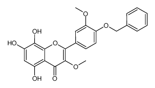 2-(4-benzyloxy-3-methoxy-phenyl)-5,7,8-trihydroxy-3-methoxy-chromen-4-one结构式