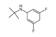 N-(tert-butyl)-3,5-difluorocyclohexa-2,5-dien-1-amine Structure