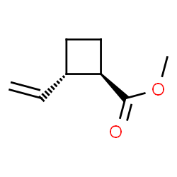 Cyclobutanecarboxylic acid, 2-ethenyl-, methyl ester, trans- (9CI) Structure