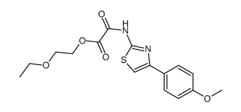 2-ethoxyethyl 2-[[4-(4-methoxyphenyl)-1,3-thiazol-2-yl]amino]-2-oxoacetate Structure