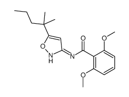 2,6-dimethoxy-N-[5-(2-methylpentan-2-yl)-1,2-oxazol-3-yl]benzamide结构式