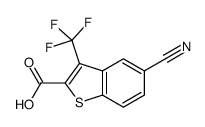 5-cyano-3-(trifluoromethyl)-1-benzothiophene-2-carboxylic acid结构式