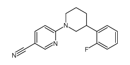 6-[3-(2-fluorophenyl)piperidin-1-yl]pyridine-3-carbonitrile Structure