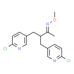 4-(6-chloro-3-pyridinyl)-3-[(6-chloro-3-pyridinyl)methyl]-2-butanone o-methyloxime Structure