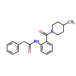 N-{2-[(4-Methyl-1-piperidinyl)carbonyl]phenyl}-2-phenylacetamide结构式