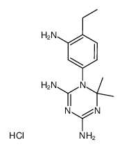 1-(3-Amino-4-ethyl-phenyl)-6,6-dimethyl-1,6-dihydro-[1,3,5]triazine-2,4-diamine; hydrochloride结构式