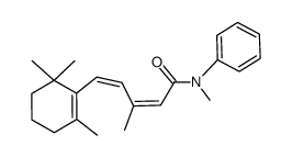 (2Z,4Z)-3-Methyl-5-(2,6,6-trimethyl-cyclohex-1-enyl)-penta-2,4-dienoic acid methyl-phenyl-amide结构式