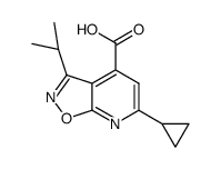 6-cyclopropyl-3-isopropylisoxazolo[5,4-b]pyridine-4-carboxylic acid结构式