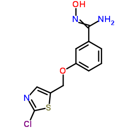 3-[(2-Chloro-1,3-thiazol-5-yl)methoxy]-N'-hydroxybenzenecarboximidamide structure