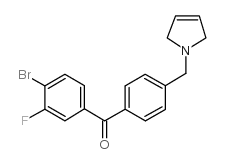 4-BROMO-3-FLUORO-4'-(3-PYRROLINOMETHYL) BENZOPHENONE结构式