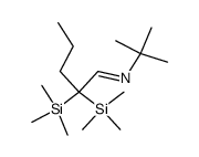 α,α-bis(trimethylsilyl)-N-tert-butylpentaldimine Structure