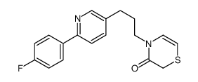 4-[3-[6-(4-fluorophenyl)pyridin-3-yl]propyl]-1,4-thiazin-3-one结构式