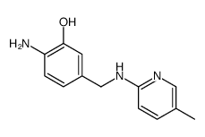 2-amino-5-[[(5-methylpyridin-2-yl)amino]methyl]phenol Structure