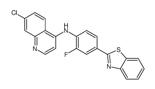 N-[4-(1,3-benzothiazol-2-yl)-2-fluorophenyl]-7-chloroquinolin-4-amine结构式